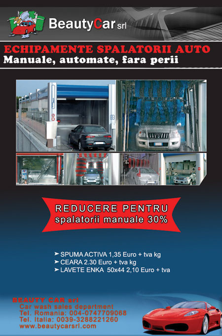 BEAUTY CAR- importator exclusiv pentru România al utilajelor pentru spălătorii auto LINEA SELF